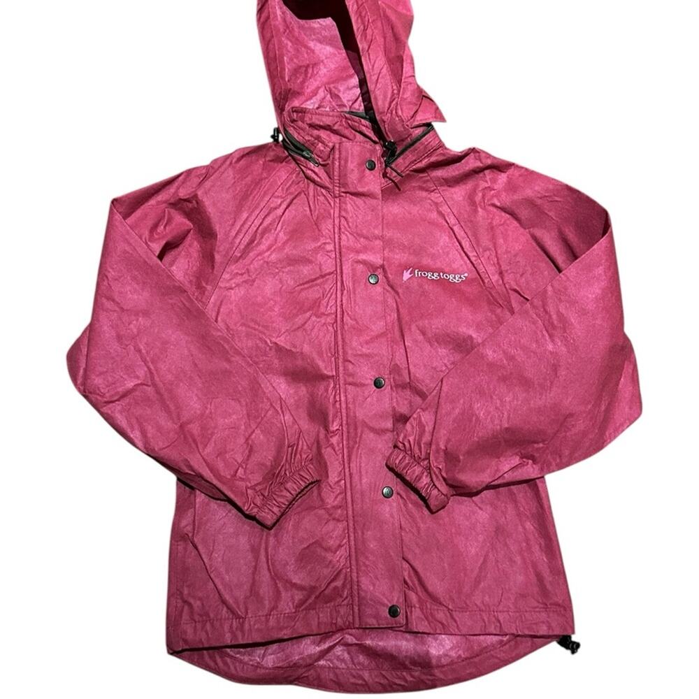 Frogg Toggs Women’s Size Small Pink Rain Zip Snap Rain Jacket/Coat